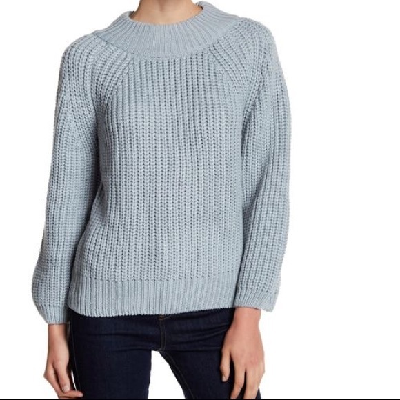 Philosophy Sweaters - PHILOSOPHY GREY-BLUE BALLOON SLEEVE SWEATER
